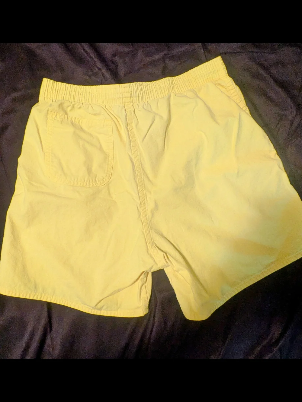 OP Vintage Longriders Walk Shorts Bright Yellow Elastic Waist